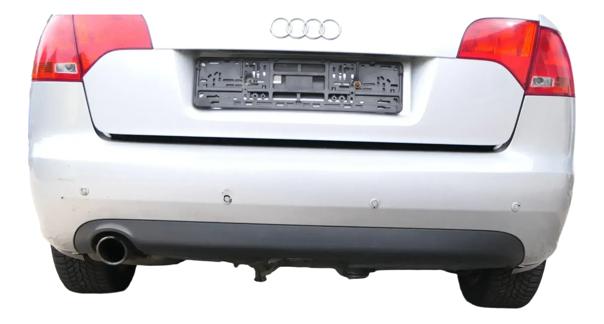 Audi A4 8E B7 Kombi Avant Stoßstange hinten Spoiler silber grau LY7W PDC - Bild 1