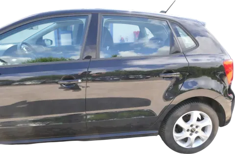 Polo 6R 6C Tür hinten links 4/5-Türer schwarz LC9X -ohne Anbauteile