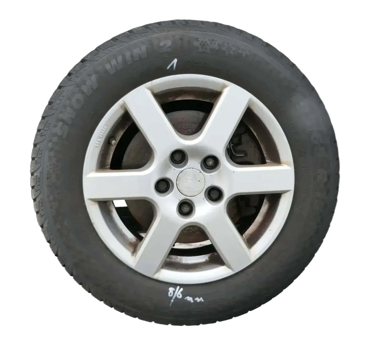 4x Audi A4 8E A6 4B Alufelgen 195/65R15 91H Winterreifen Reifen 4-7mm KBA 46659 - Bild 1