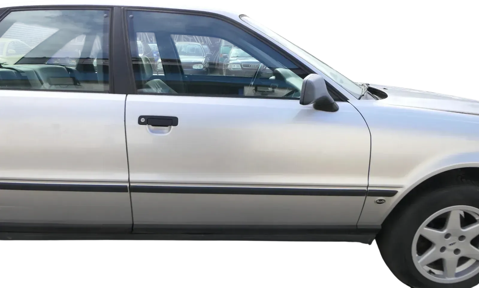 Audi 80 90 Tür vorne rechts Beifahrertür Rahmen Türblatt grau LY7T -ohne Anbaute - Bild 1