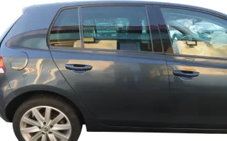 Golf 6 5K Tür hinten rechts LC5F grau blau ohne Anbauteile 4/5 Türer - Bild 1