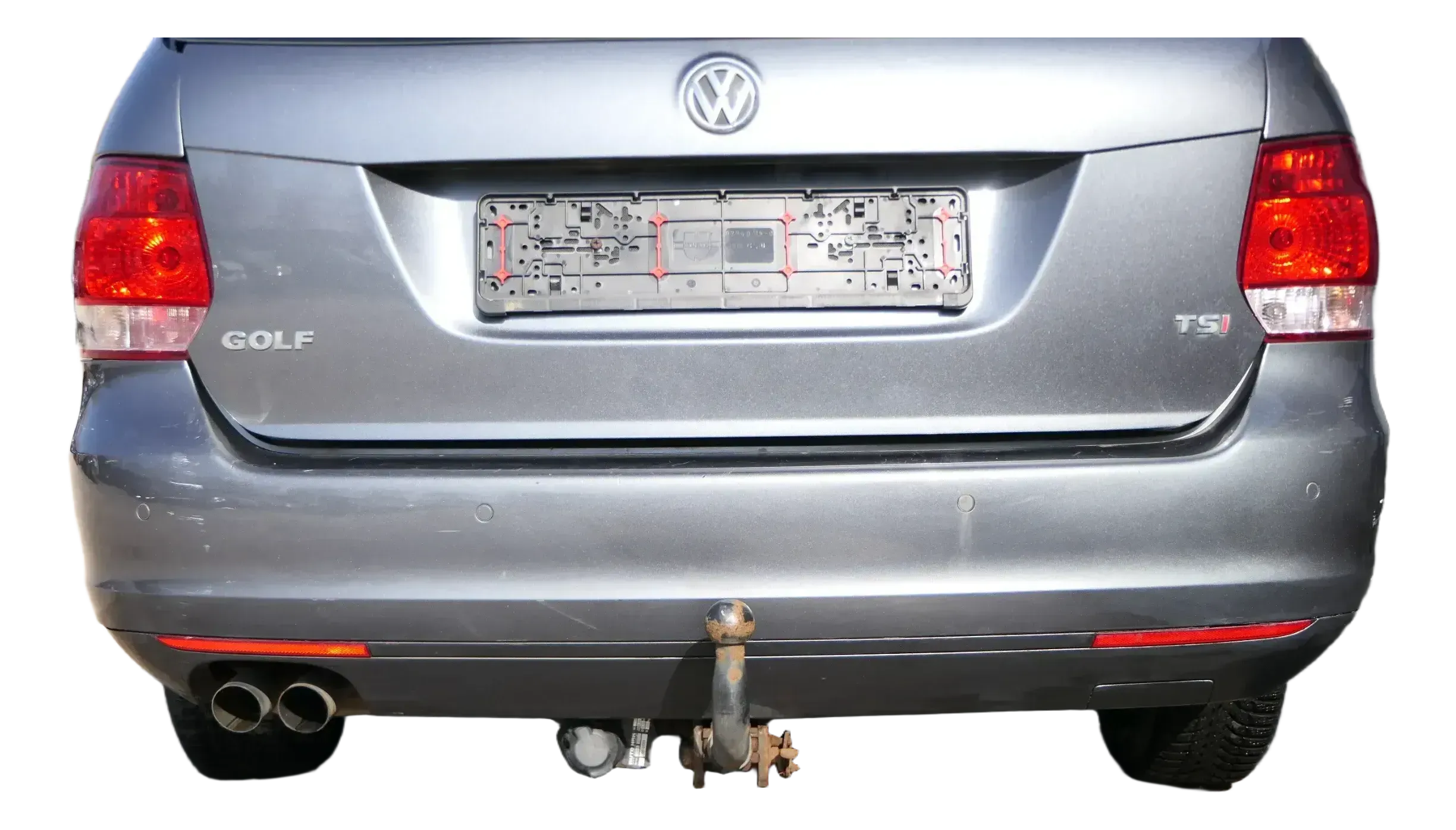 VW Golf 5 + 6 Kombi Avant Stoßstange hinten Heckstoßstange grau LD7X Spoiler PDC - Bild 1