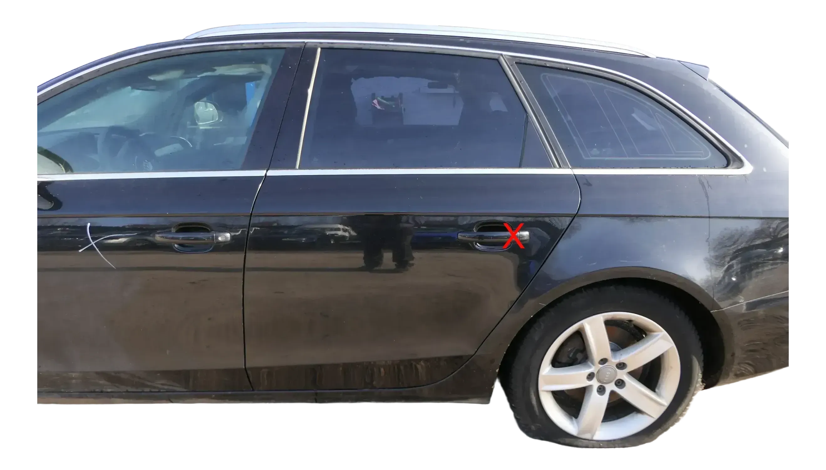 A4 B8 8K Kombi Avant Tür hinten links schwarz LZ9Y ohneAnbauteile - Bild 1