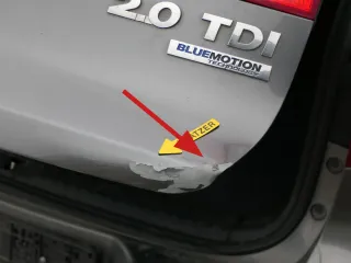 VW Tiguan Heckklappe hinten Kofferraumklappe mit Scheibe grau LD7R - Bild 2