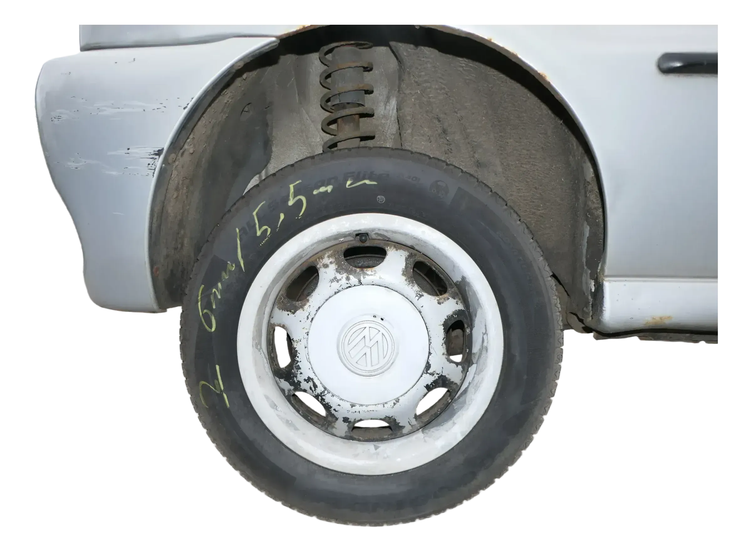 2x VW Polo 6N2 Lupo Felgen 175/65R13 80T Reifen Allwetterreifen ca. 5-7mm + Radk - Bild 1