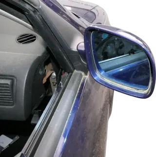 VW Golf 4 Bora elektrischer Spiegel vorne rechts Außenspiegel blau LB5N +Glas - Bild 2