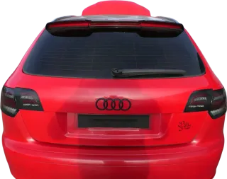 Audi A3 8P 4/5-Türer Heckklappe Klappe hinten rot LY3J Spoiler Scheibe - Bild 1