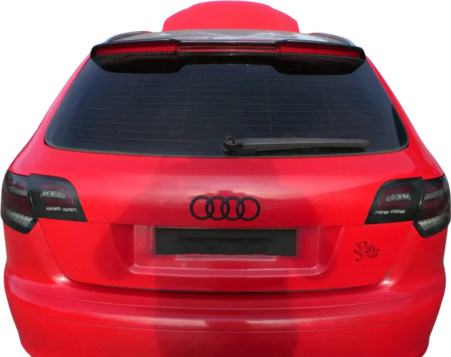 Audi A3 8P 4/5-Türer Heckklappe Klappe hinten rot LY3J Spoiler Scheibe - Bild 1