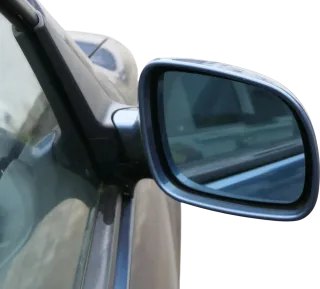 VW Golf 4 Bora manueller Spiegel vorne rechts Außenspiegel blau LD5X - Bild 1