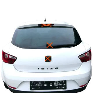 Seat Ibiza 6J Heckklappe Klappe hinten 2/3-Türer weiß LB9A mit Scheibe - Bild 1