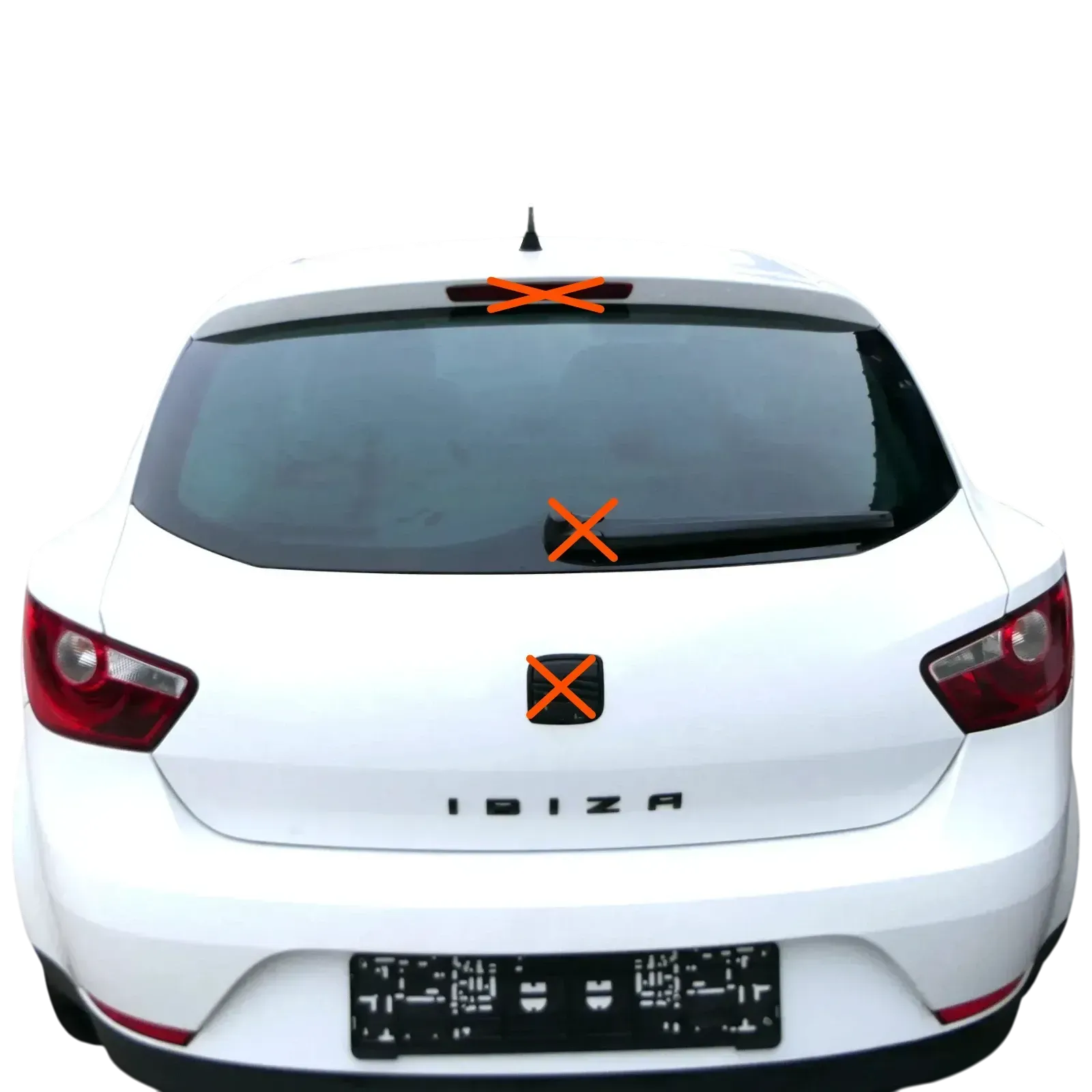 Seat Ibiza 6J Heckklappe Klappe hinten 2/3-Türer weiß LB9A mit Scheibe - Bild 1