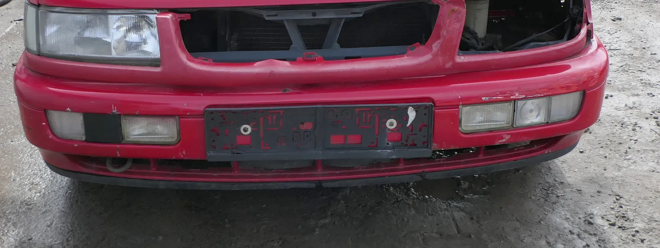 VW Passat 3A 35i Stoßstange vorne Frontstoßstange Pralldämpfer rot LY3D GL G - Bild 1