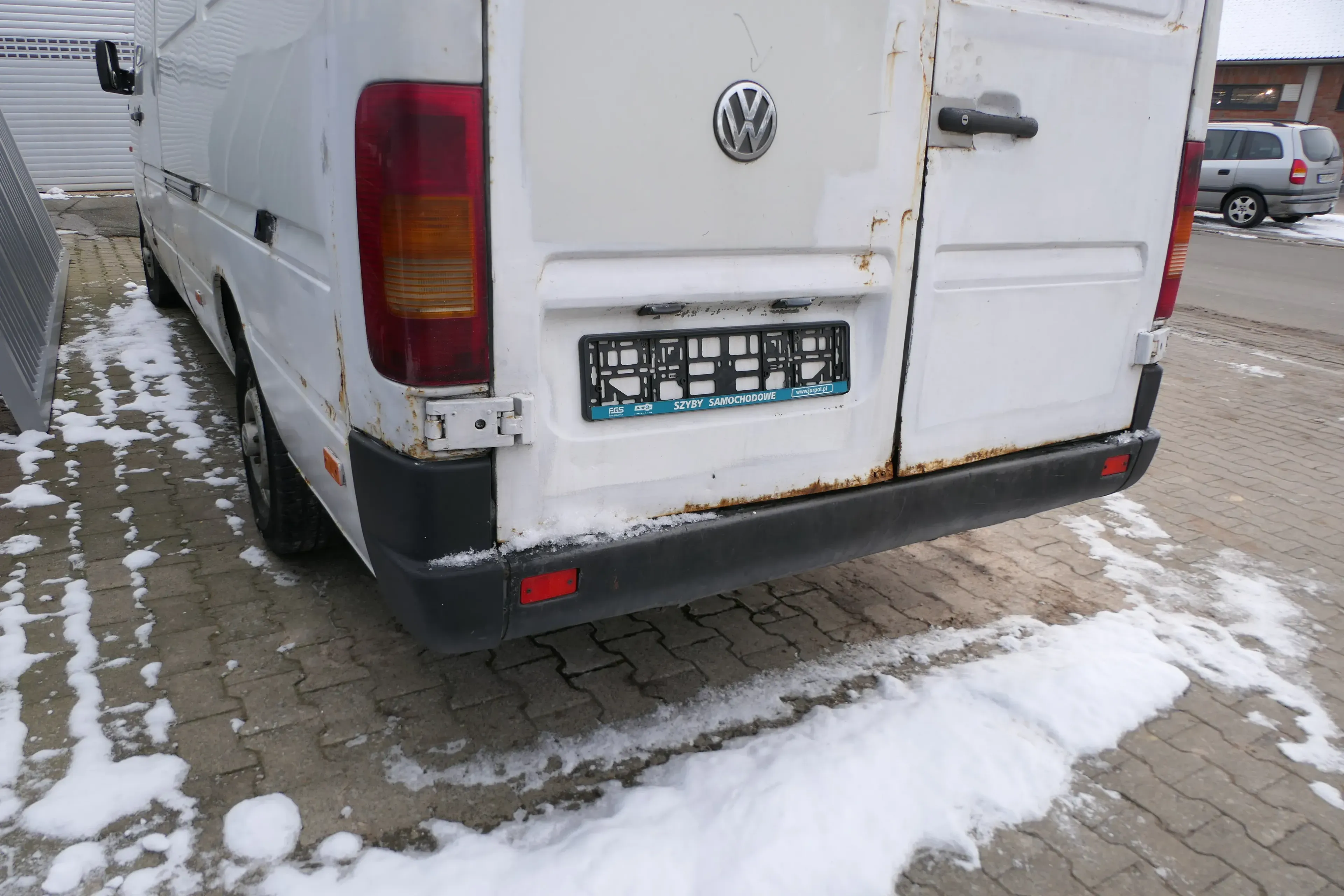 VW LT 35 2D Stoßstange hinten Frontstoßstange schwarz Träger - Bild 1