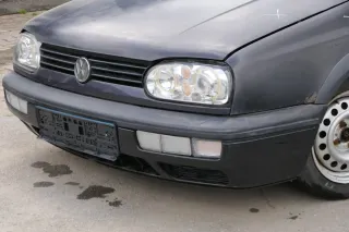 VW Golf 3 auch Cabrio Stoßstange vorne Stoßfänger vorn schwarz - Bild 6