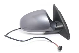 VW Passat 3C elektrischer Spiegel Außenspiegel rechts mit Glas Blinke grau LA7T - Bild 1