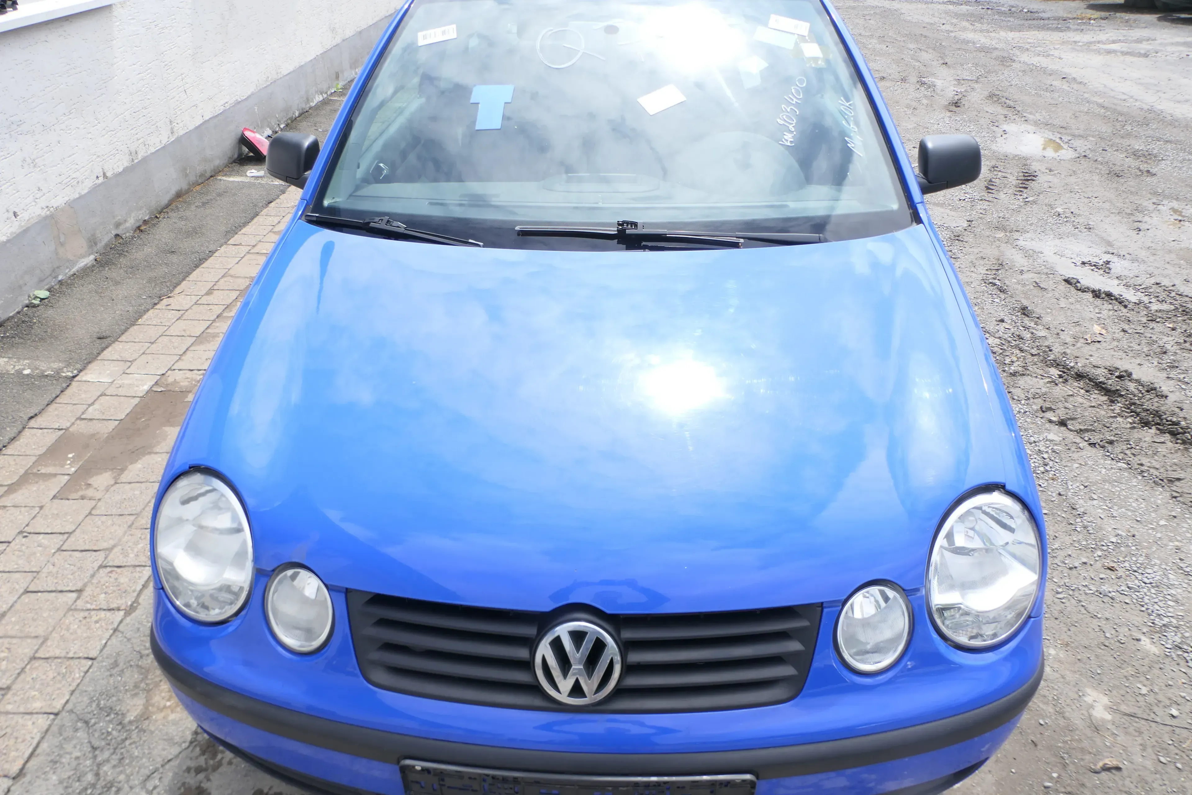 VW Polo 9N Motorhaube Klappe Haube vorne blau LA5F bis ca. Bj. 2004 - Bild 1