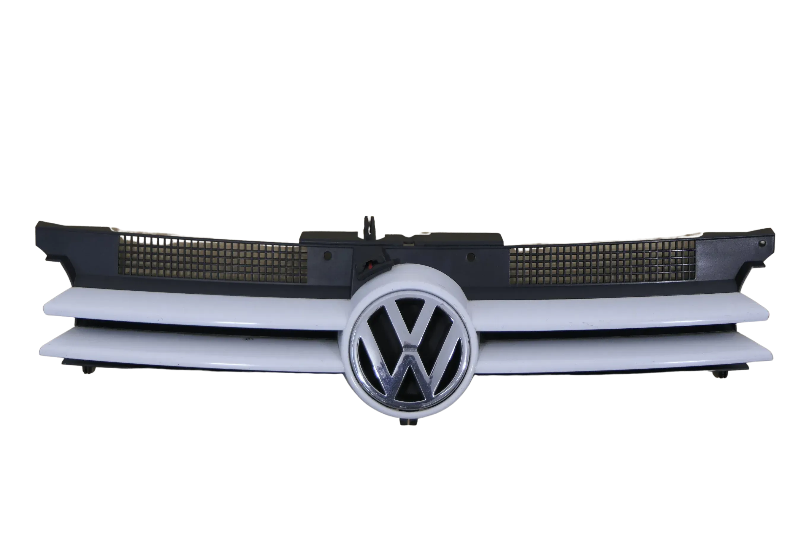 VW Golf 4 Grill Kühlergrill mit VW Zeichen Logo weiß LB9A - Bild 1