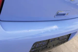 VW Lupo Stoßstange hinten Heckstoßstange Stoßfänger blau LR5A softblau - Bild 6
