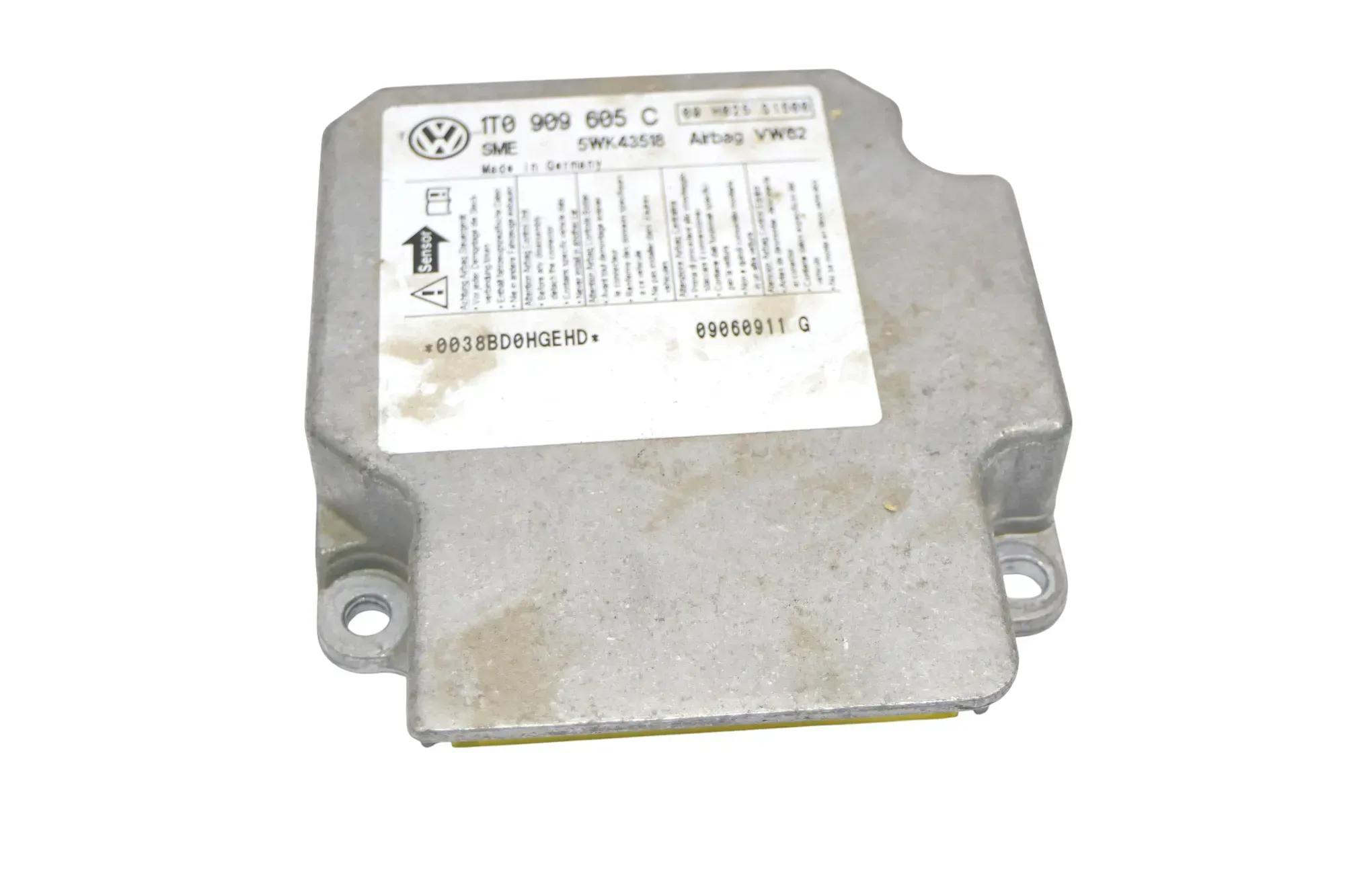 Toura Steuergerät Airbag Airbagsteuergerät 1T0909605C 09 002 H025 S1500 5WK43518 - Bild 1