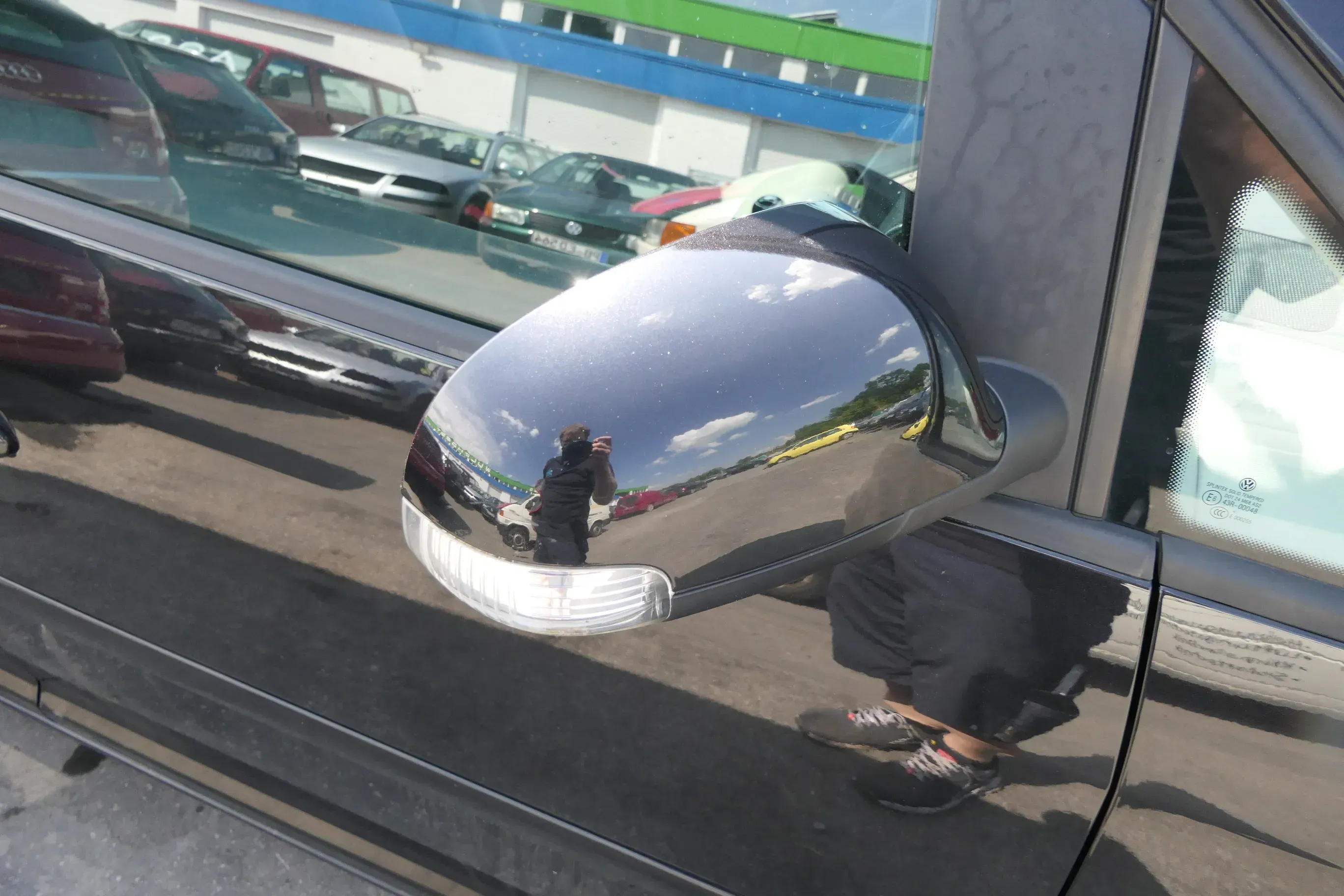 VW Touran 1T elektrischer Spiegel Außenspiegel beheizt rechts schwarz LC9Z - Bild 1