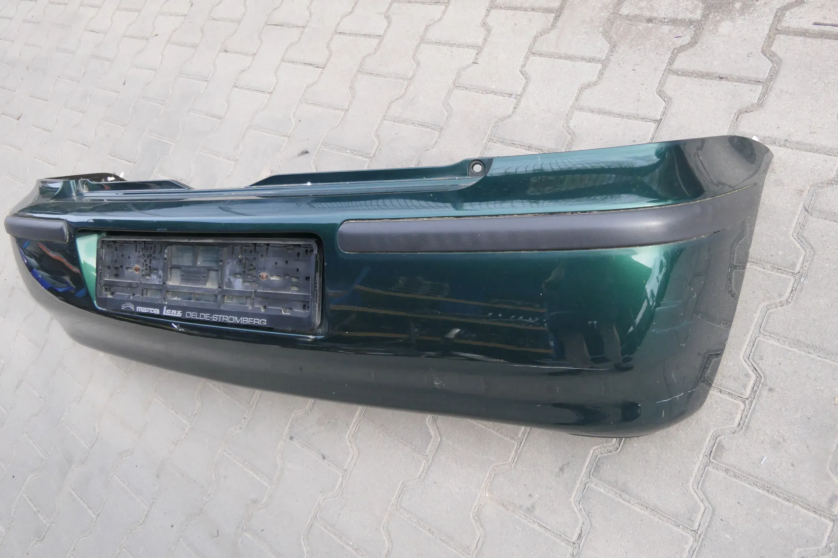 VW Polo 6N2 Stoßstange hinten Heckstoßstange grün LC6M Stoßfänger - Bild 1