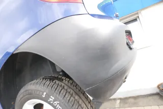 VW Fox 5Z Stoßstange hinten Stoßfänger schwarz matt u - Bild 4