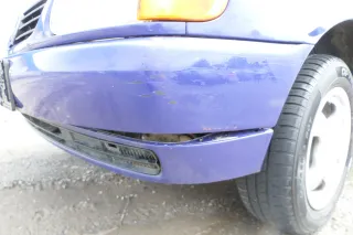 VW Polo 6N Stoßstange vorne 2-geteilte Frontstoßstange blau LD5D Stoßfänger - Bild 3