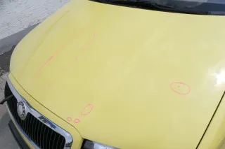 Skoda Fabia 6Y Motorhaube Klappe vorne gelb LF1R vorn     (OHNEgrill!) - Bild 4