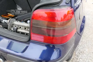 VW Golf 4 Limousine Stoßstange hinten Heckstoßstange Stoßfänger blau LB5N - Bild 9
