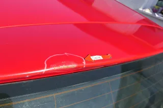 VW Golf 5 V Heckklappe hinten Kofferraumklappe + Scheibe rot LY3D - Delle - Bild 6