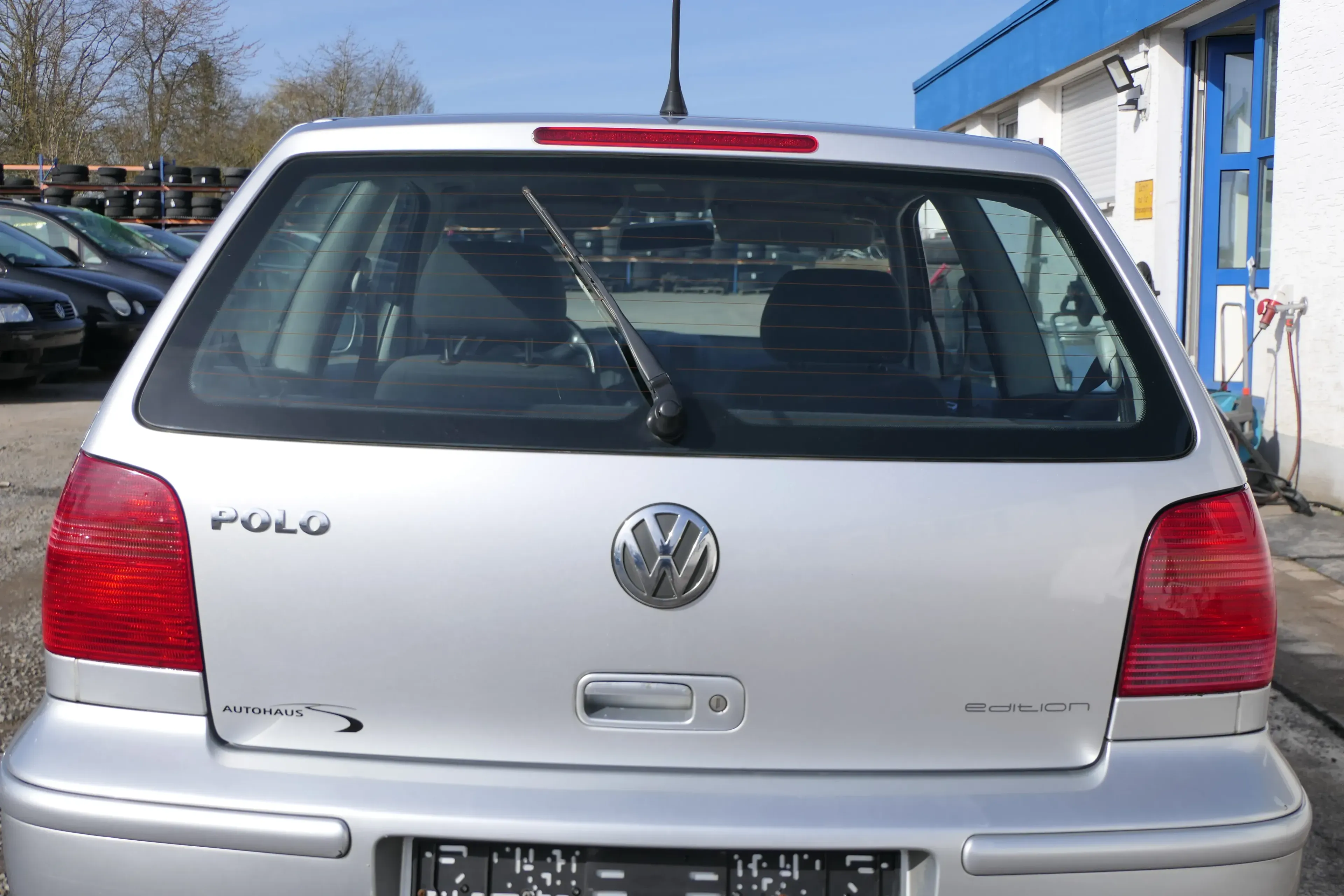 Polo 6N2 Heckklappe Klappe hinten Kofferraumklappe silber LA7W Scheibe - Bild 1