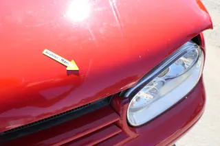 VW Golf 4 Motorhaube Haube Klappe vorne rot LP3G - Bild 5