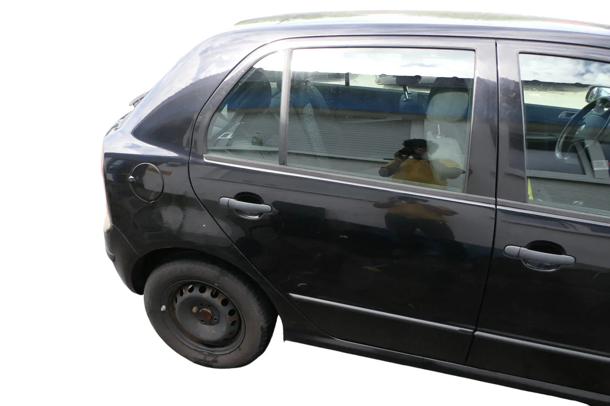 Skoda Fabia 6Y Limousine Schrägheck Tür hinten rechts schwarz LF9R - Bild 1