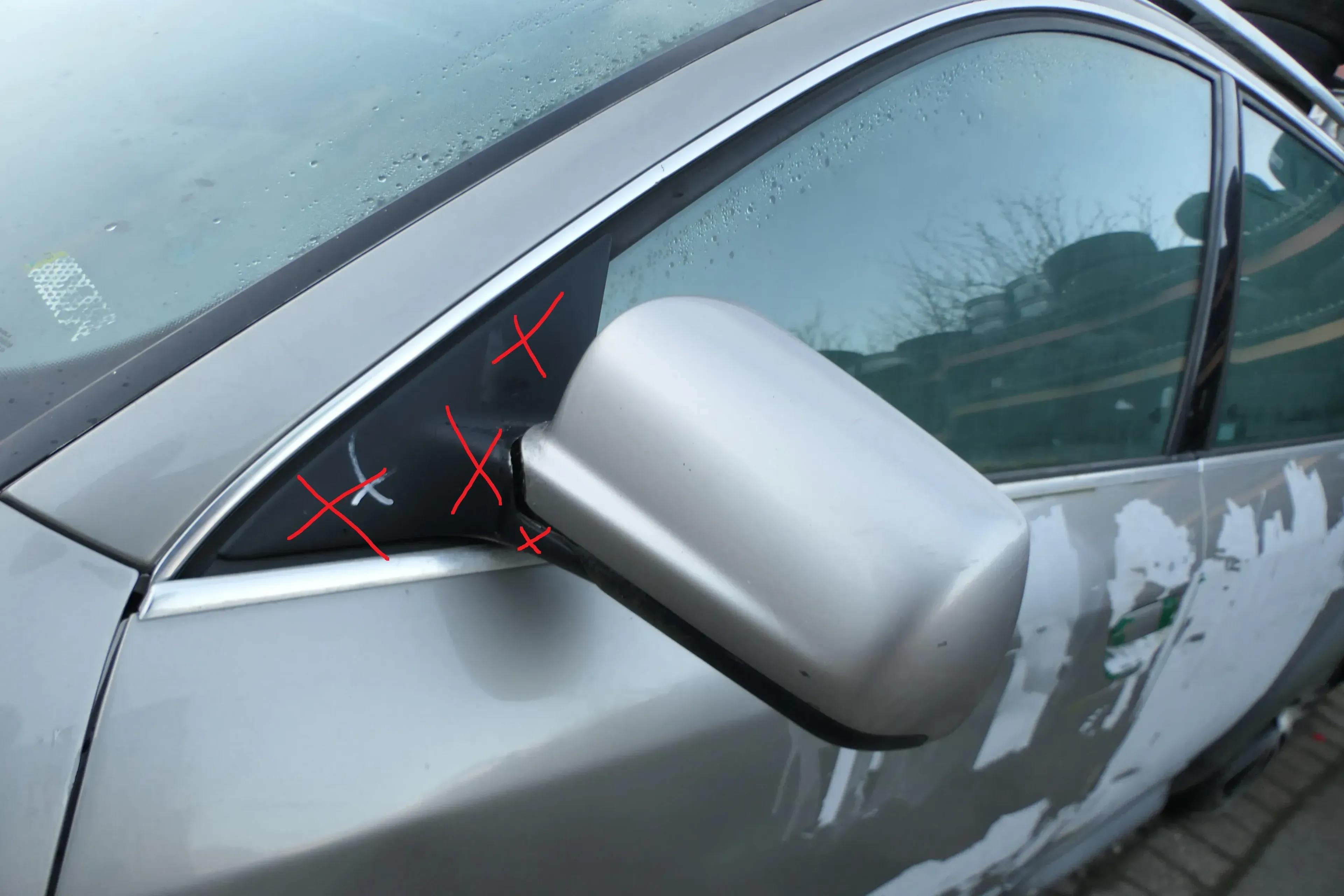 Audi A6 4B Allroad Spiegel Außenspiegel Abdeckung Kappe links grau mit GLas - Bild 1