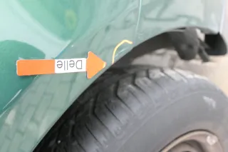 VW Lupo Kotflügel vorne rechts grün LA6N - Bild 6