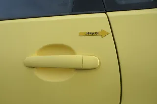 VW Polo 9N 9N3 Tür hinten links 4/5-Türer gelb LD1B - ohne Anbauteile - Bild 5