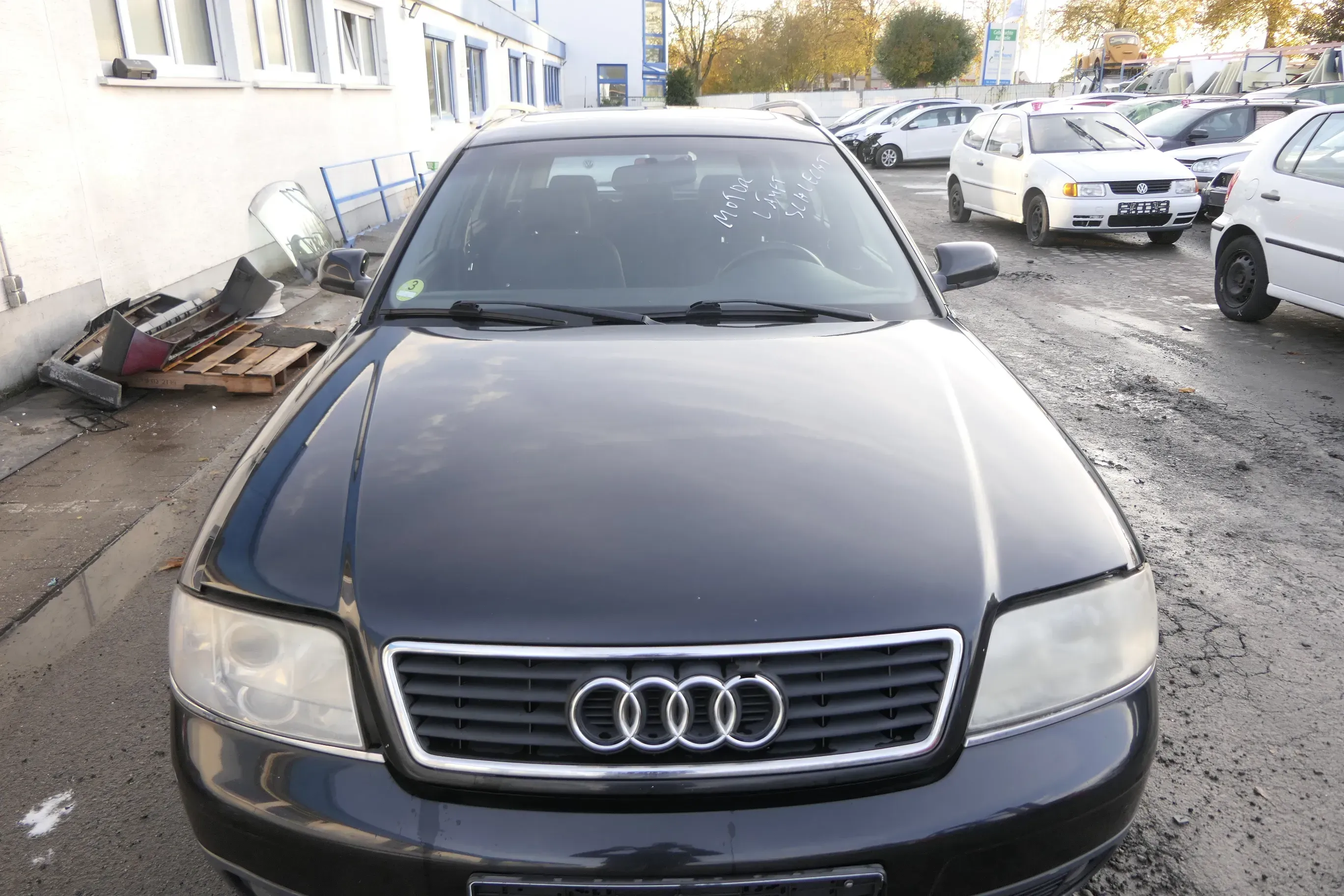 Audi A6 4B Motorhaube Klappe vorn (bis ca. Ende 2001) schwarz LZ9W - Bild 1