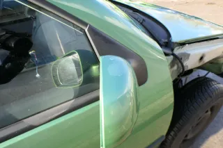 VW Golf 4 Bora manueller Spiegel vorne rechts Außenspiegel grün LA6P - Bild 1
