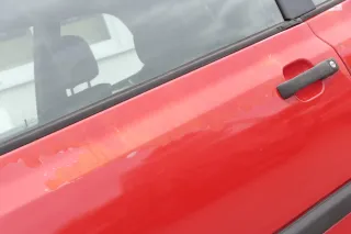 VW Golf 3 4 1E Cabrio Tür vorne links Fahrertür rot - ohne Anbauteile - Bild 4