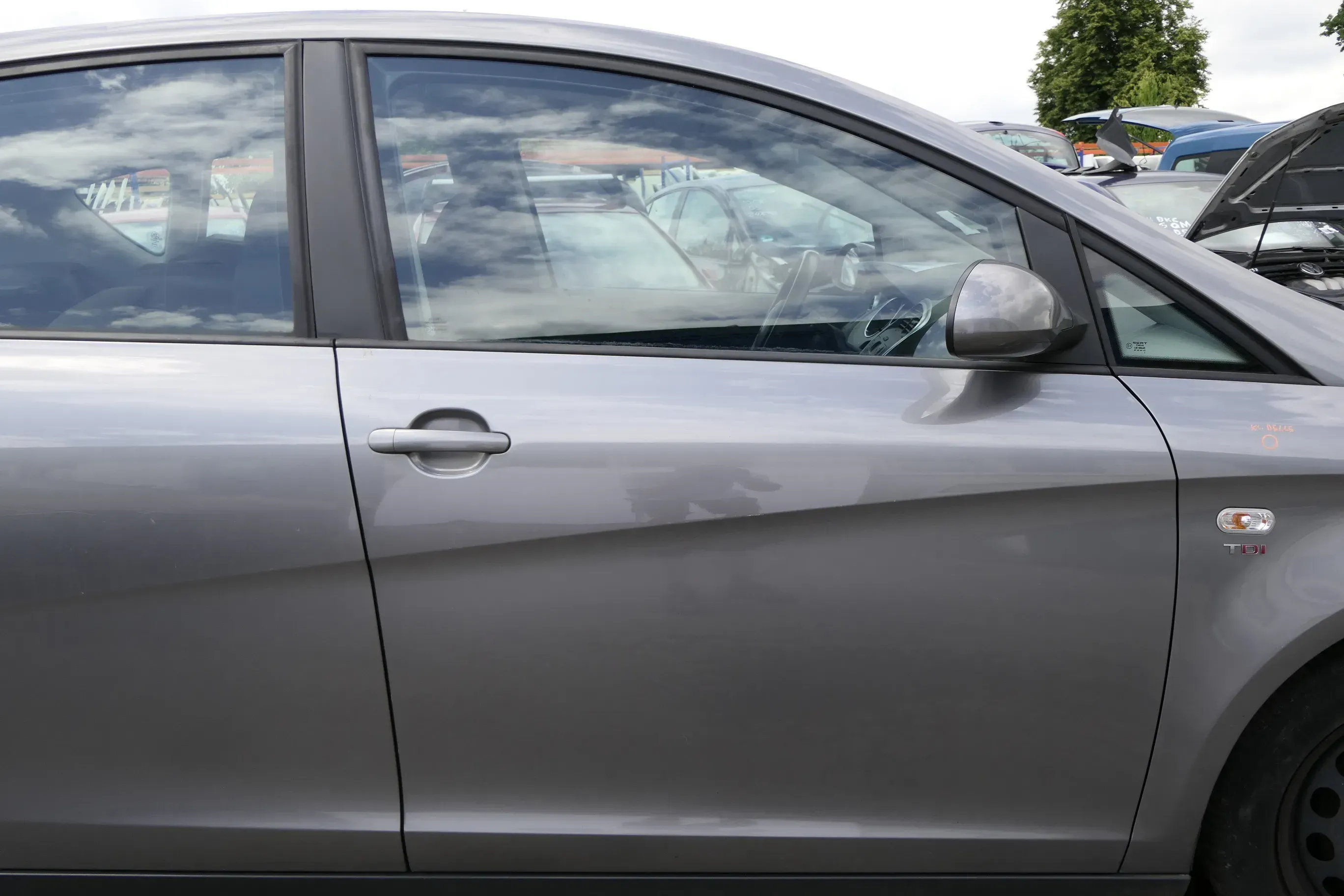 Seat Altea 5P XL Tür vorn rechts Beifahrertür grau LS7U -ohneAnbauteile - Bild 1
