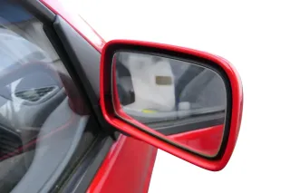 VW Polo 6N elektrisch elektrischer Spiegel Außenspiegel rechts rot LP3G - Bild 5
