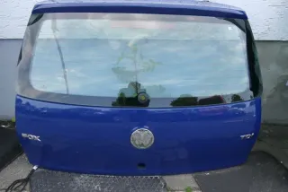 VW Fox 5Z Heckklappe Kofferraumklappe Klappe hinten mit Scheibe blau LL5M - Bild 3
