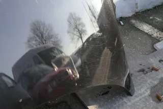 VW Fox 5Z Motorhaube Klappe vorn vorne schwarz L041 - Bild 2