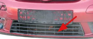 VW Golf Plus 5M 1x Gitter vorne in der Mitte Stoßstange 5M0853677 - Bild 1