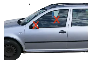 VW Golf 4 Bora Tür vorne links Fahrertür 4/5-Türer & Kombi silber LA7W -ohneAnba - Bild 1
