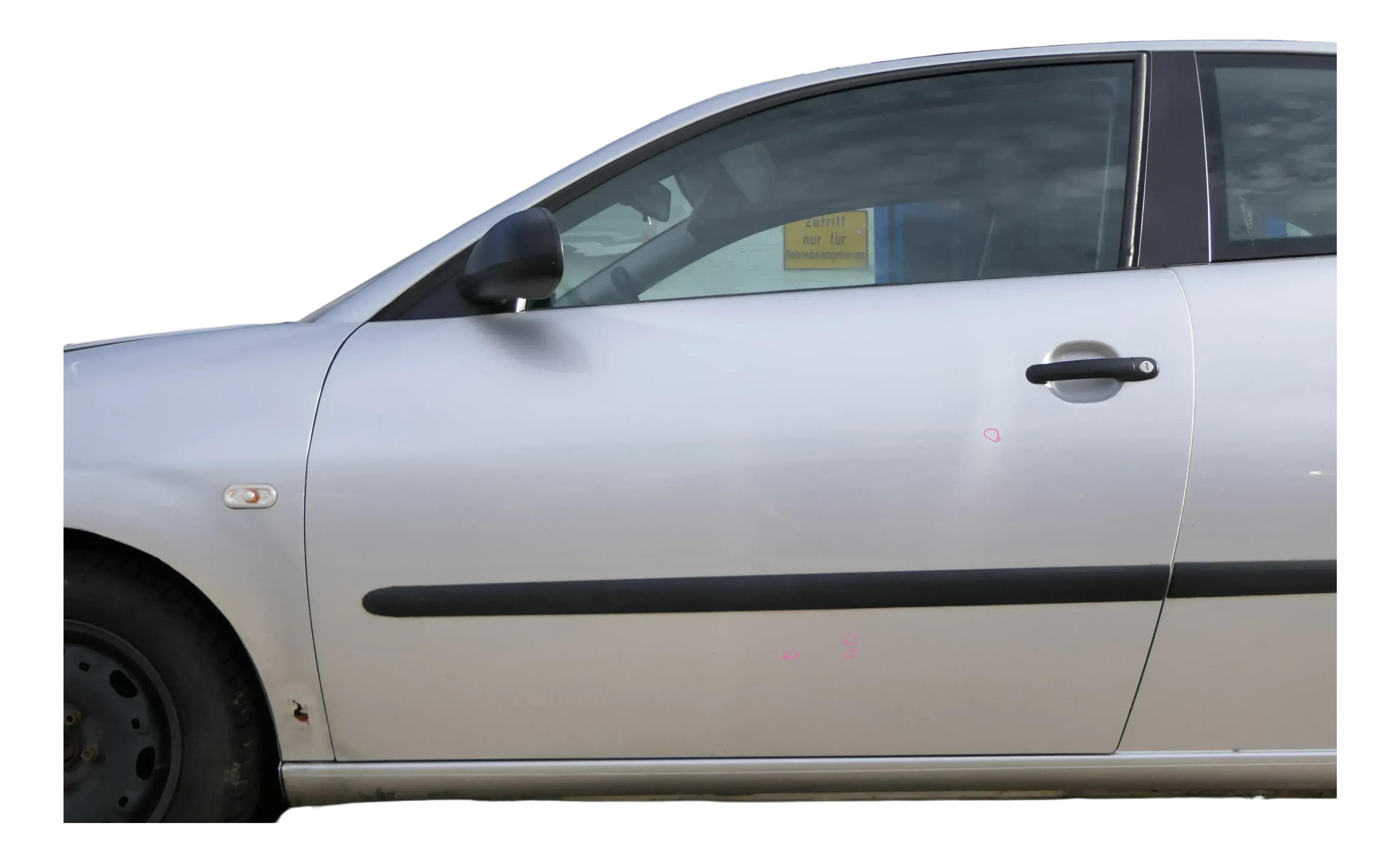 Seat Ibiza 6L Tür Fahrertür 2/3-Türer vorne links silber grau LS7N ohne Anbautei - Bild 1