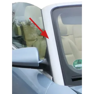 A4 8H Cabrio Leiste Zierleiste Blende A-Säule Abdeckung rechts chrom silber - Bild 1