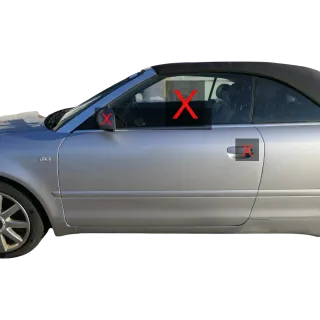 Audi A4 8H 8E B6 B7 Cabrio Tür vorne links Fahrertür silber LY7W -ohne Anbauteil - Bild 1