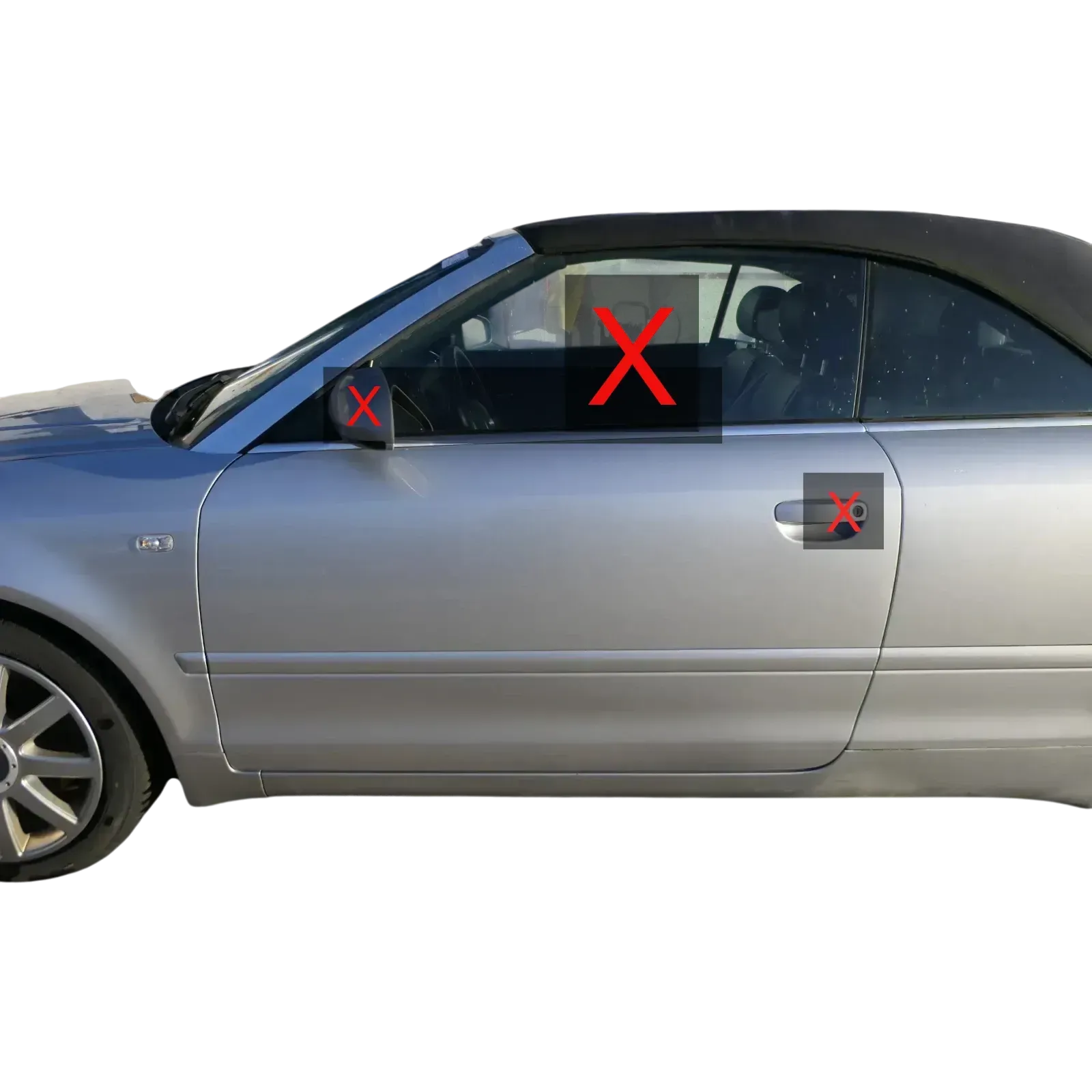 Audi A4 8H 8E B6 B7 Cabrio Tür vorne links Fahrertür silber LY7W -ohne Anbauteil - Bild 1