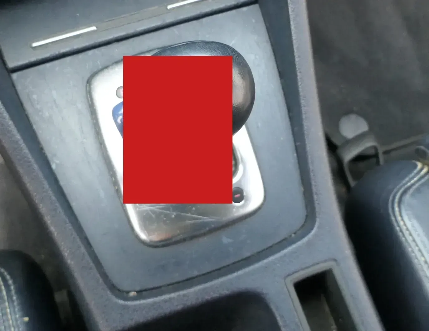 Audi A4 8E B6 8H Rahmen um Schaltknauf Schaltsack Schaltung blau indigoblau - Bild 1